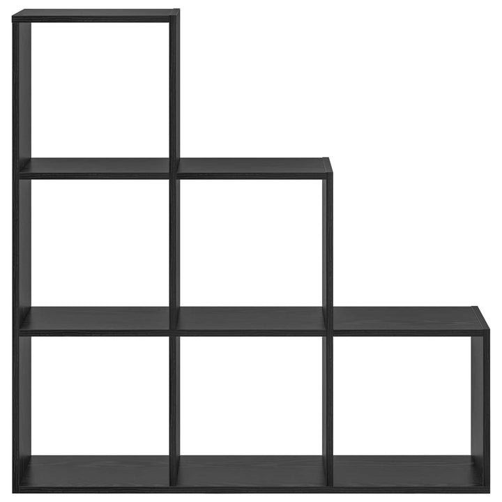 Rumdivider boghylde Sort eg 99 x 29 x 99 cm Konstrueret træ