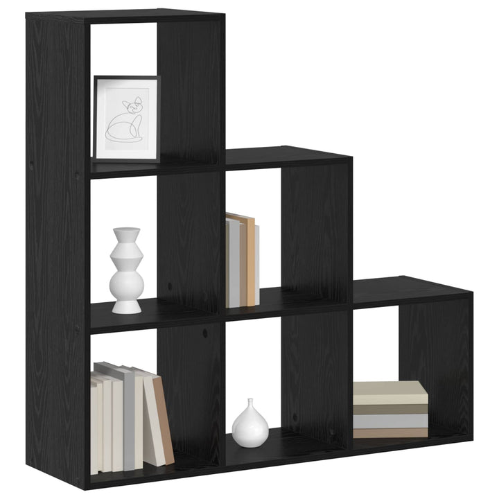 Rumdivider boghylde Sort eg 99 x 29 x 99 cm Konstrueret træ