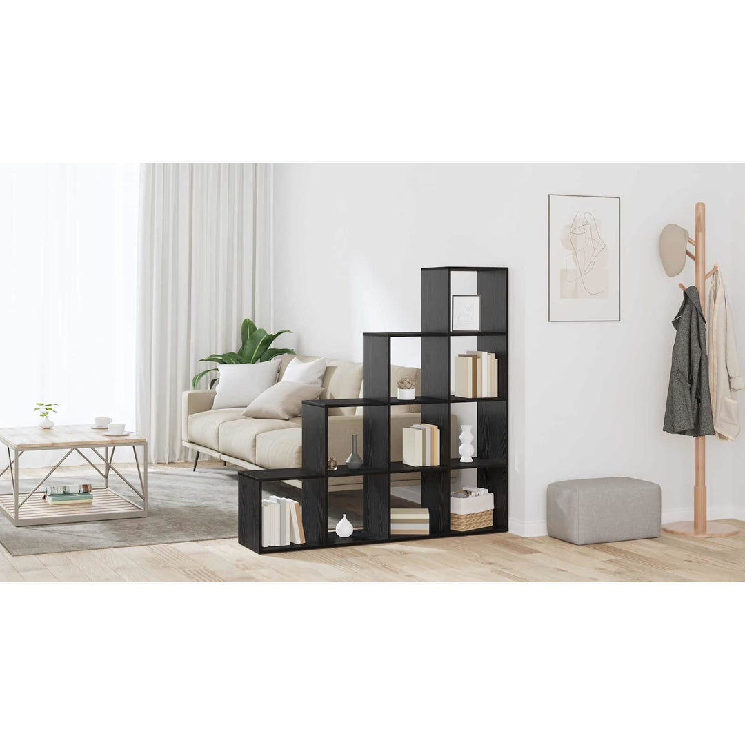 Rumdivider boghylde Sort eg 131,5 x 29 x 131,5 cm