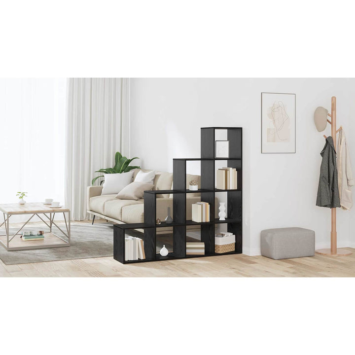 Rumdivider boghylde Sort eg 131,5 x 29 x 131,5 cm