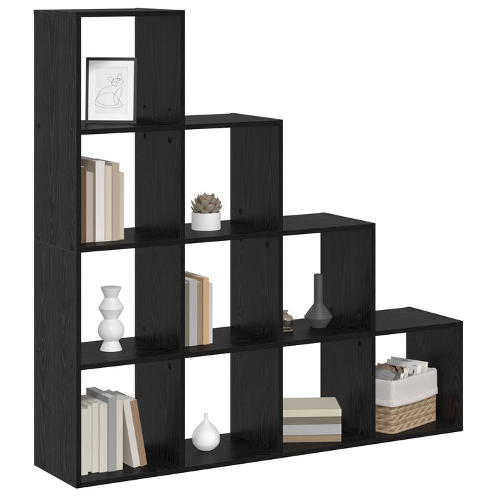 Rumdivider boghylde Sort eg 131,5 x 29 x 131,5 cm