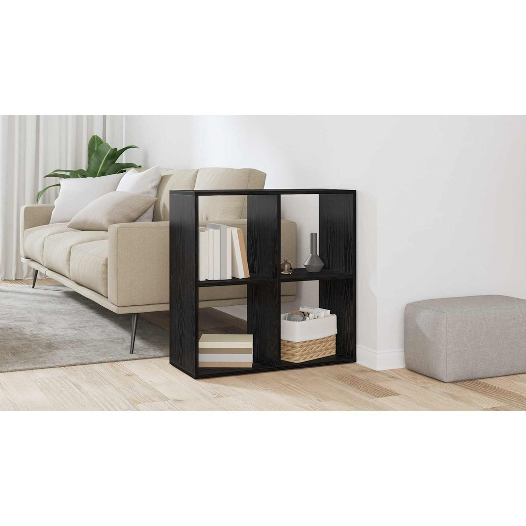 Bogskab Sort eg 69,5 x 29 x 69,5 cm Konstrueret træ