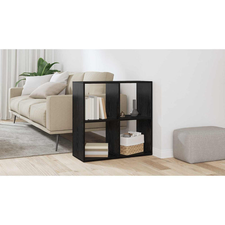 Bogskab Sort eg 69,5 x 29 x 69,5 cm Konstrueret træ