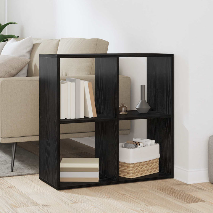 Bogskab Sort eg 69,5 x 29 x 69,5 cm Konstrueret træ