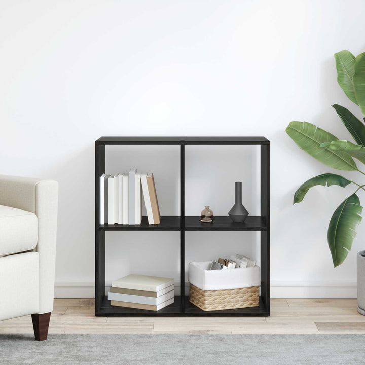 Bogskab Sort eg 69,5 x 29 x 69,5 cm Konstrueret træ