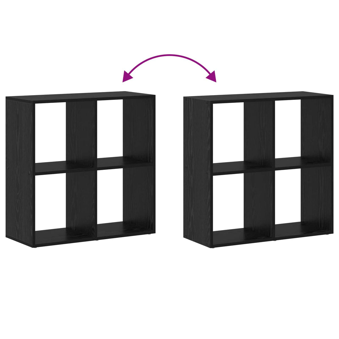 Bogskab Sort eg 69,5 x 29 x 69,5 cm Konstrueret træ