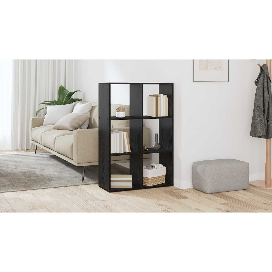Bogskab Sort eg 69,5 x 29 x 103,5 cm Konstrueret træ