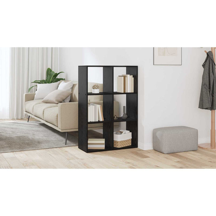 Bogskab Sort eg 69,5 x 29 x 103,5 cm Konstrueret træ