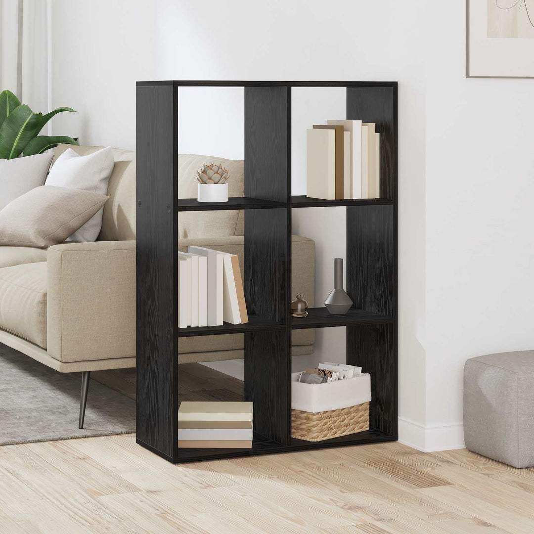 Bogskab Sort eg 69,5 x 29 x 103,5 cm Konstrueret træ