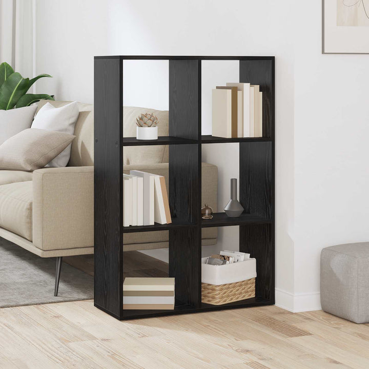 Bogskab Sort eg 69,5 x 29 x 103,5 cm Konstrueret træ