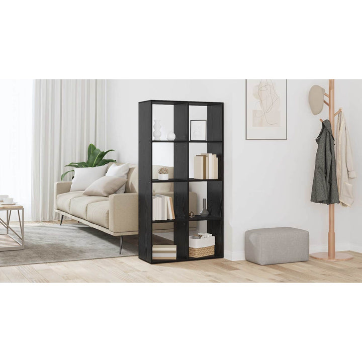 Bogskab Sort eg 69,5 x 29 x 137,5 cm Konstrueret træ