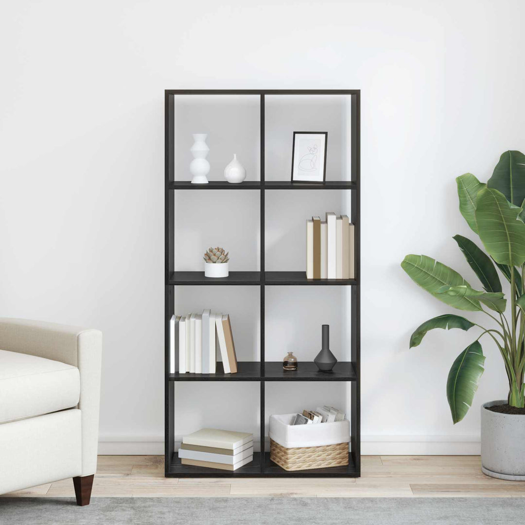 Bogskab Sort eg 69,5 x 29 x 137,5 cm Konstrueret træ