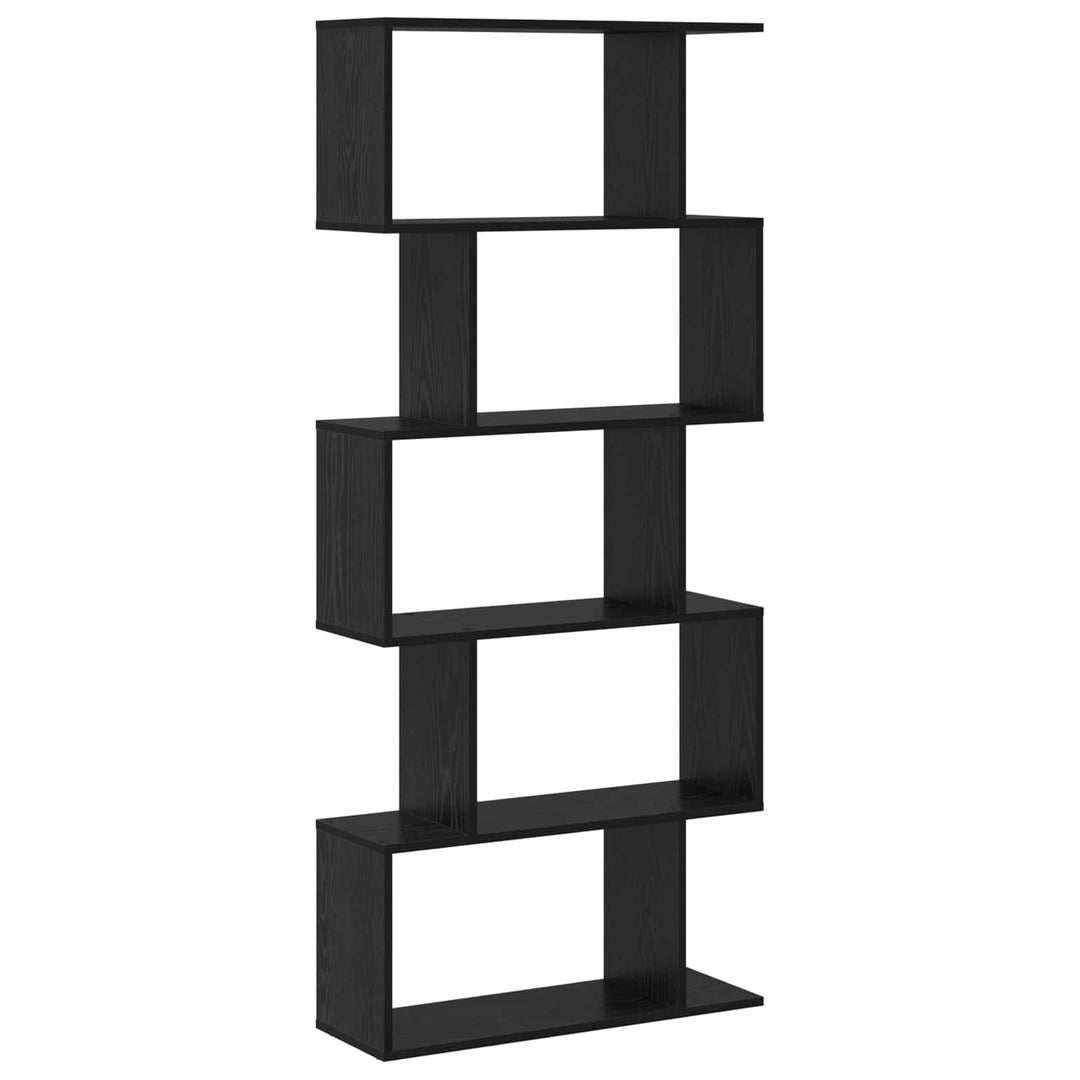 Bogskab Sort eg 70 x 24 x 161 cm Konstrueret træ