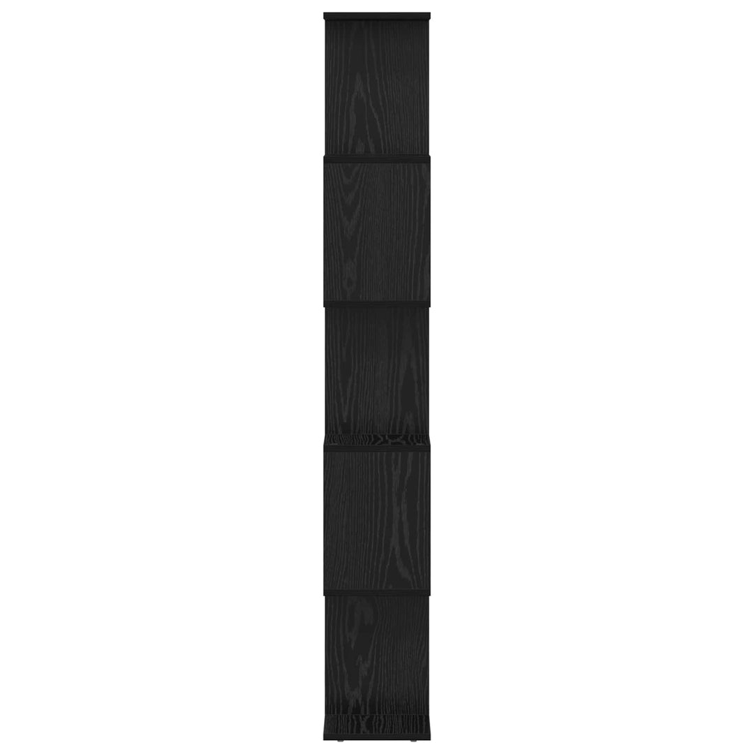 Bogskab Sort eg 70 x 24 x 161 cm Konstrueret træ