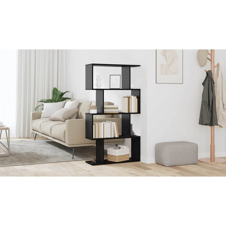Bogskab Sort eg 70 x 24 x 129 cm Konstrueret træ