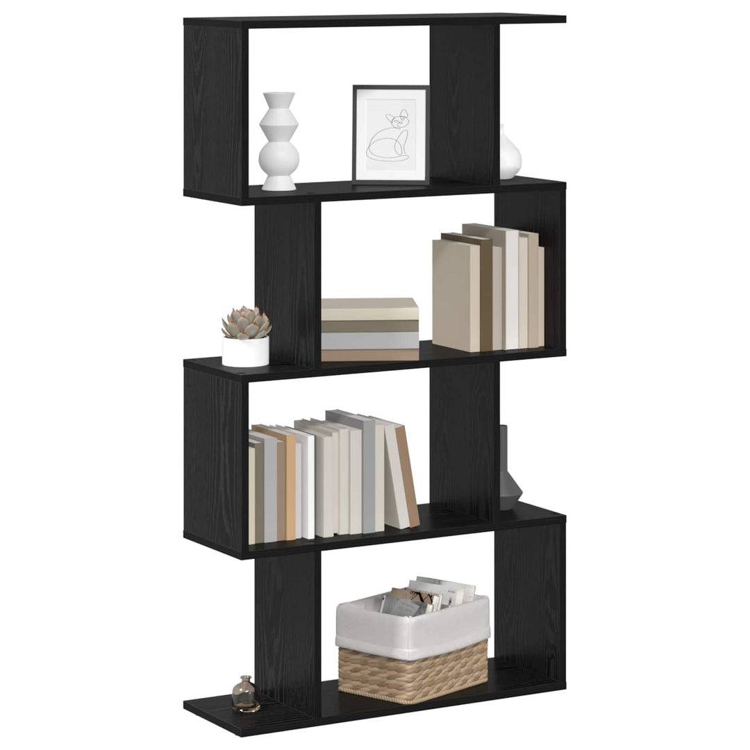 Bogskab Sort eg 70 x 24 x 129 cm Konstrueret træ