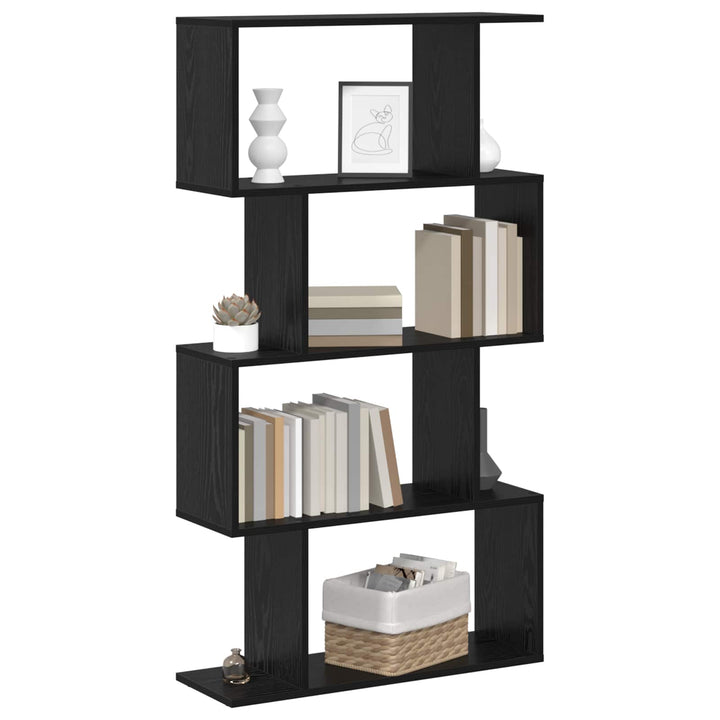 Bogskab Sort eg 70 x 24 x 129 cm Konstrueret træ