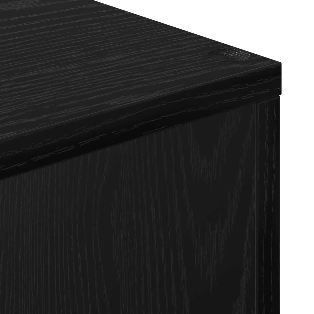 Bogskab 3 niveauer 70 x 24 x 97 cm Konstrueret træ Sort eg