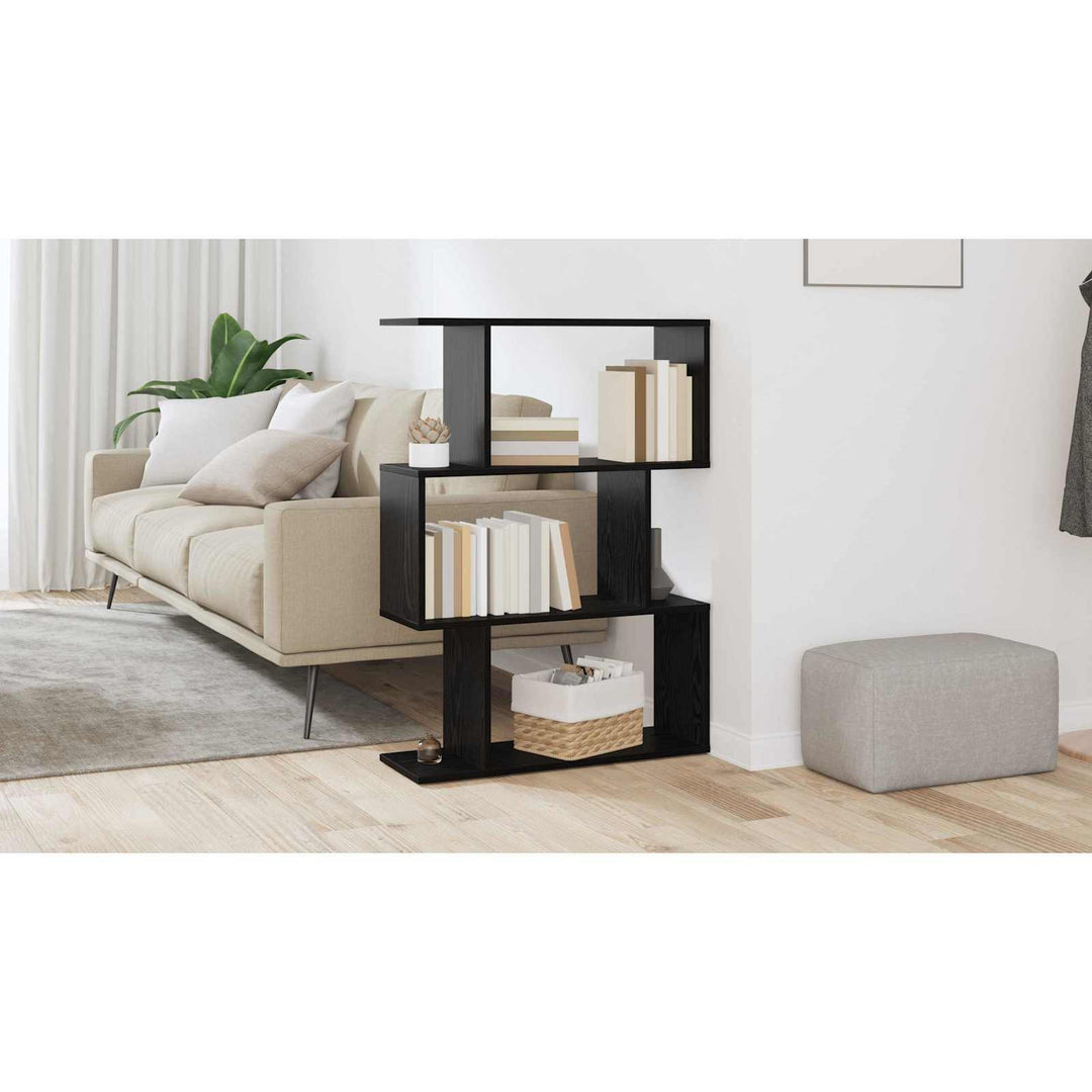 Bogskab Sort eg 70 x 24 x 97 cm Konstrueret træ