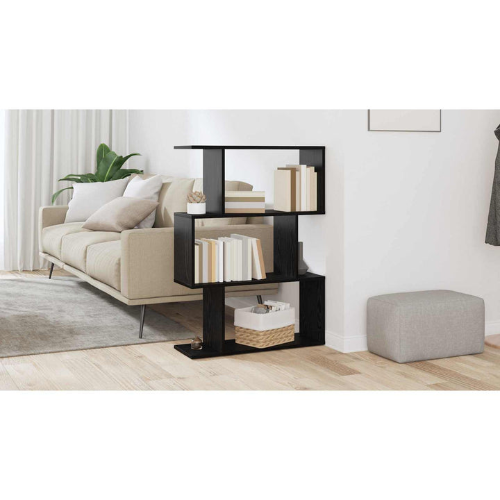 Bogskab Sort eg 70 x 24 x 97 cm Konstrueret træ