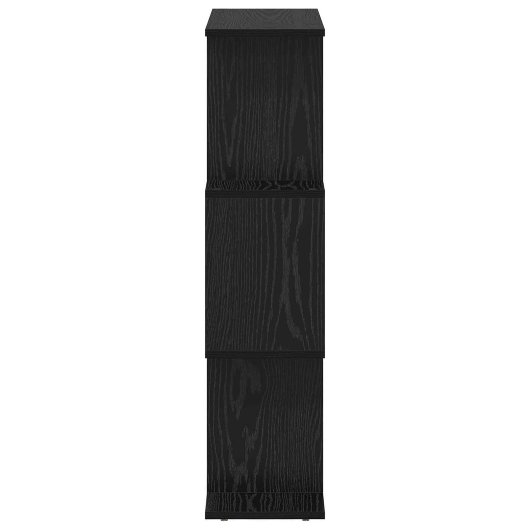 Bogskab 3 niveauer 70 x 24 x 97 cm Konstrueret træ Sort eg