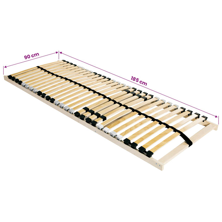 Lamelbund Brun 90 x 190 cm Solid bøg