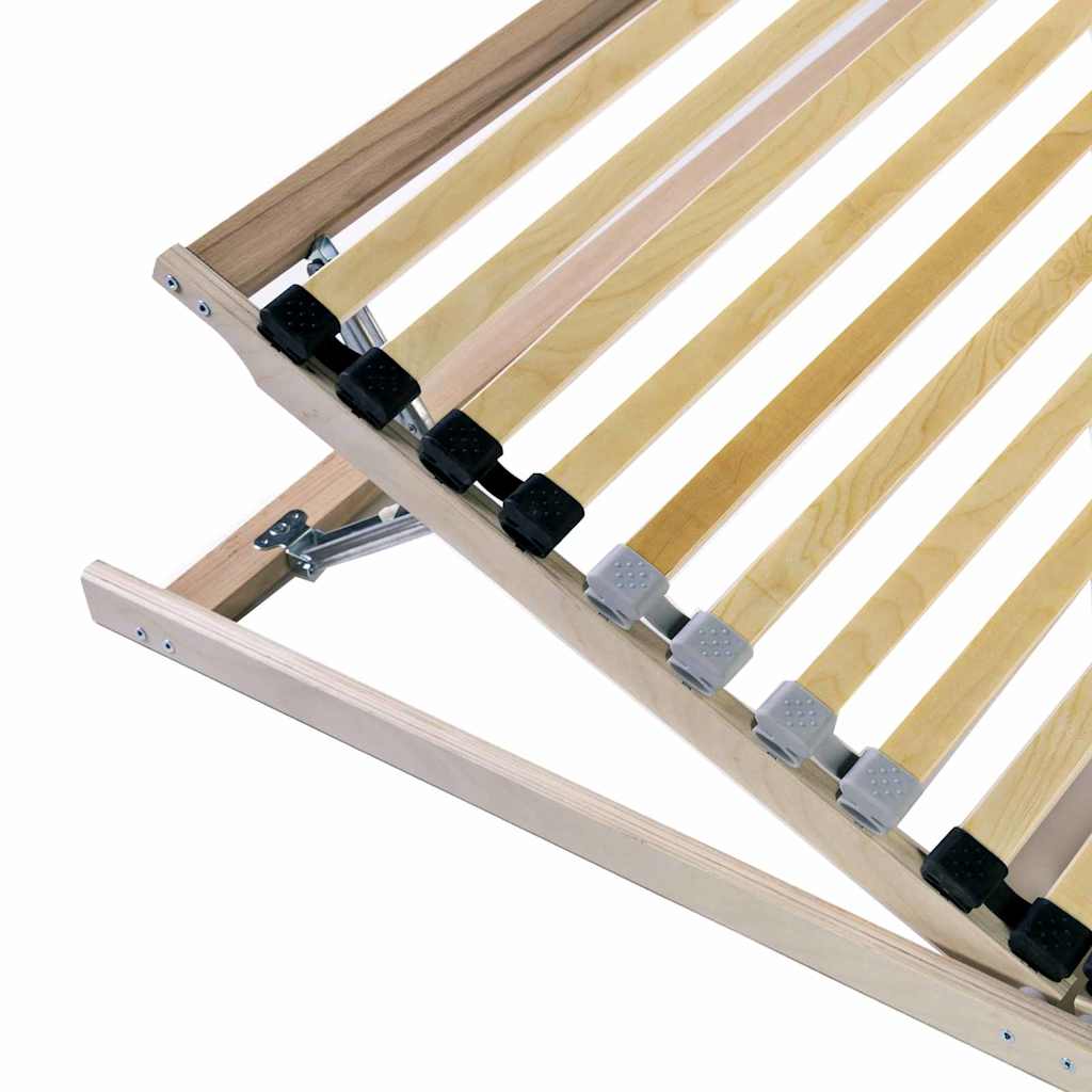 Lamelbund Brun 140 x 190 cm Solid bøg