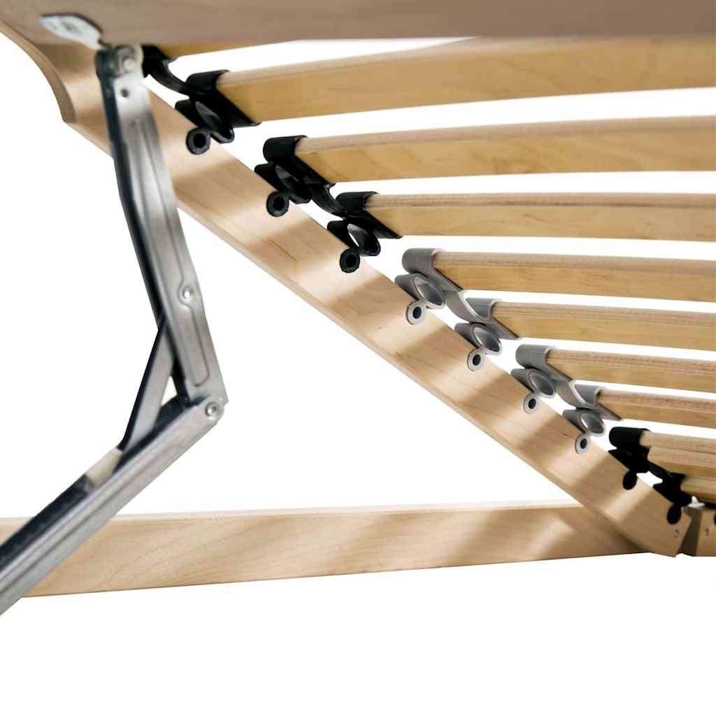 Lamelbund Brun 140 x 190 cm Solid bøg