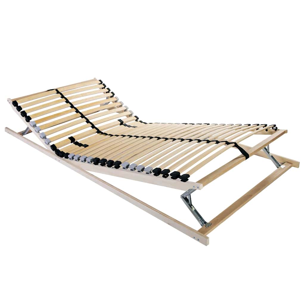 Lamelbund Brun 140 x 190 cm Solid bøg