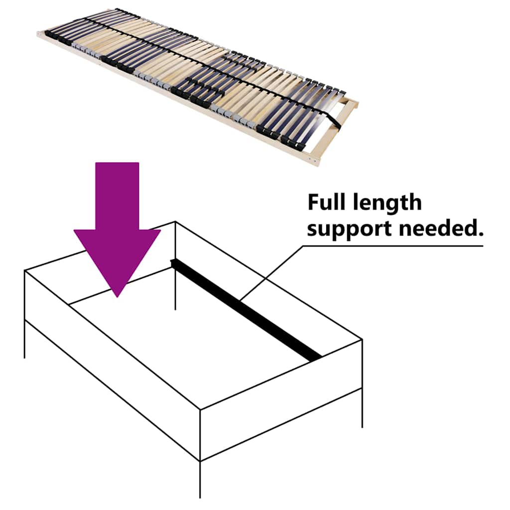 Lamelbund Brun 140 x 190 cm Solid bøg