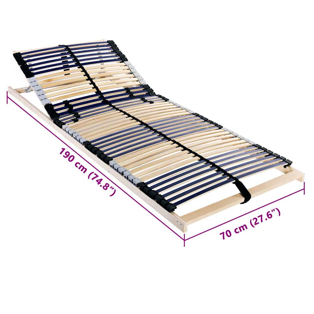 Lamelbund Brun 70 x 190 cm Solid bøg