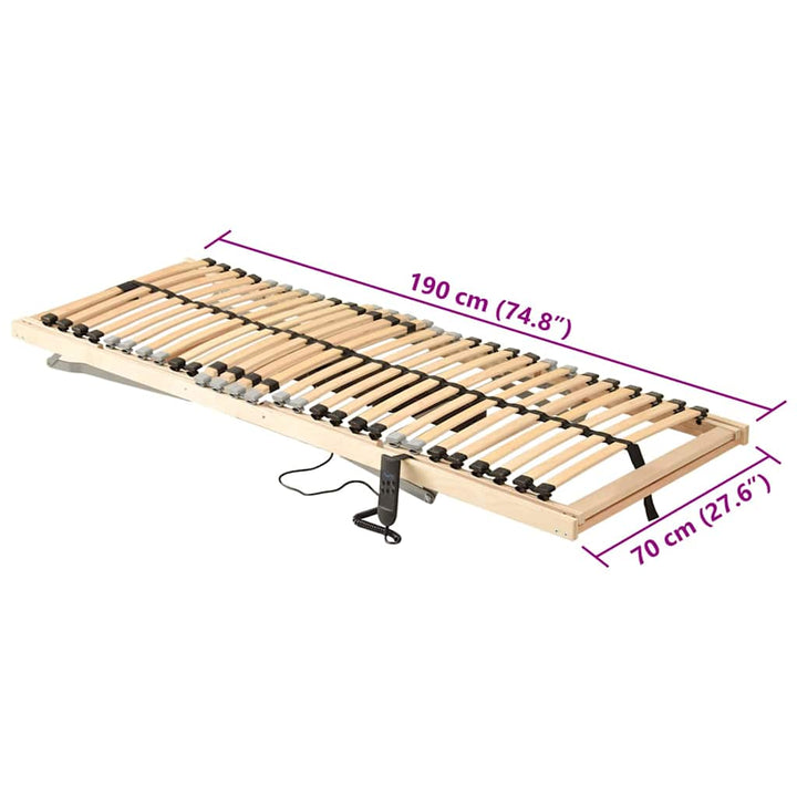 Lamelbund Brun 70 x 190 cm Solid bøg