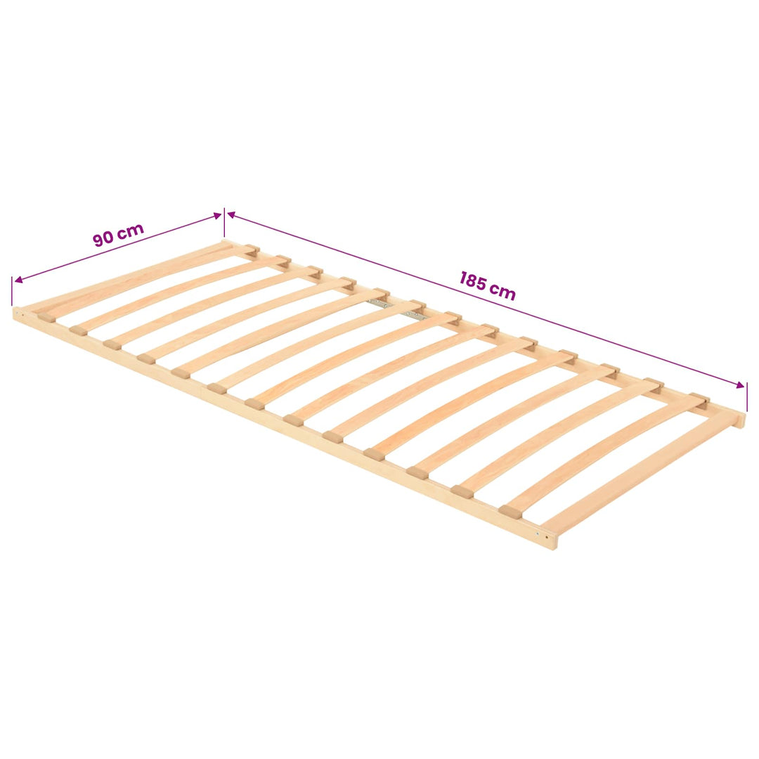 Lamelbund Brun 90 x 190 cm Solid bøg