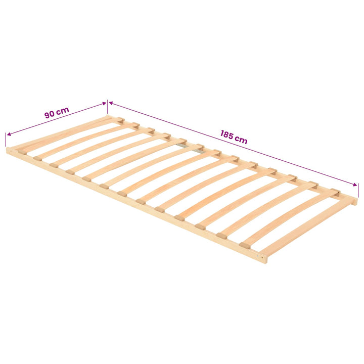 Lamelbund Brun 90 x 190 cm Solid bøg