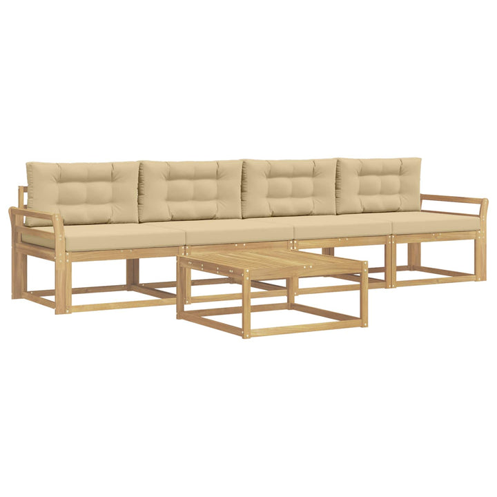 Udendørs sofagruppe 4 stk. Hvid og Beige