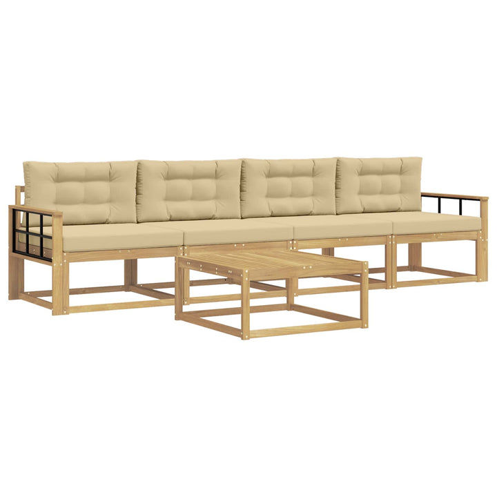 Udendørs sofagruppe 4 stk. Hvid og Beige