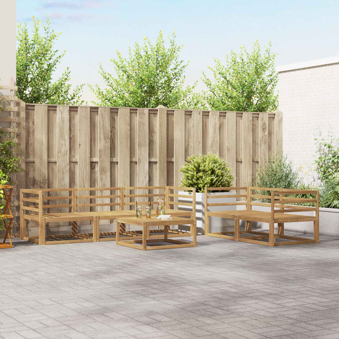 Udendørs sofagruppe 6 pcs Hvid