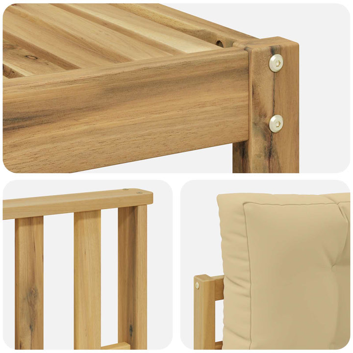 Udendørs sofagruppe 6 stk. Hvid og Beige