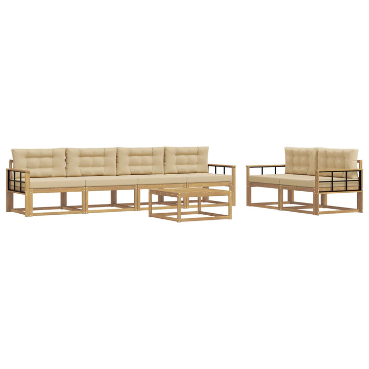 Udendørs sofagruppe 6 stk. Hvid og Beige