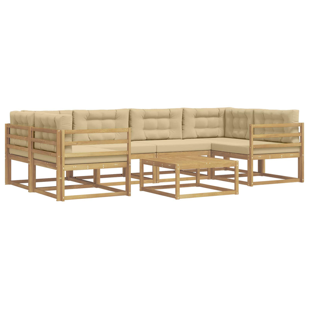Udendørs sofagruppe 5 stk. Hvid og Beige