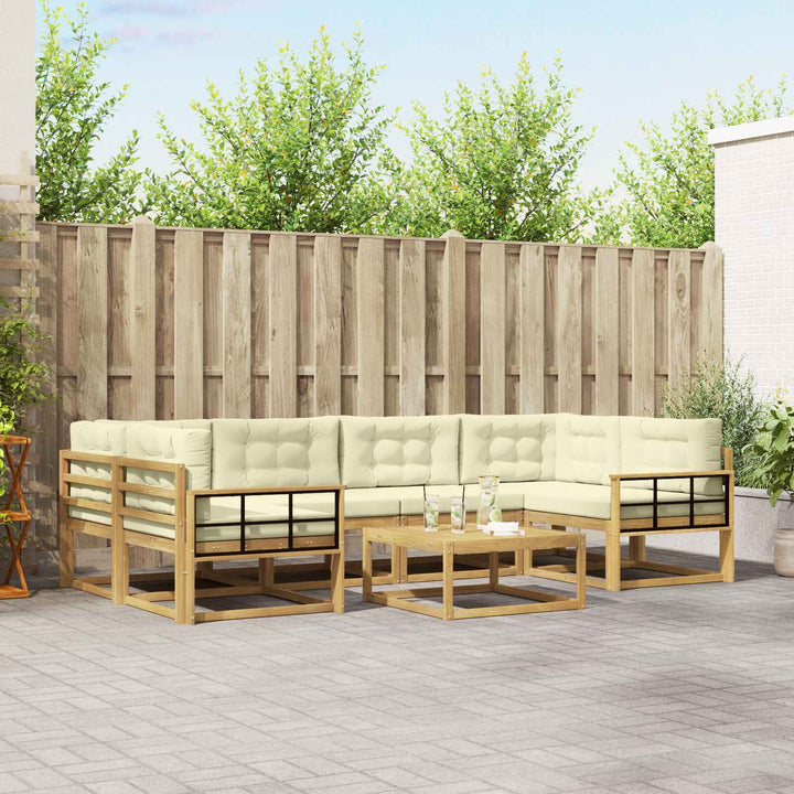 Udendørs sofagruppe 5 stk. Hvid og cremefarvet