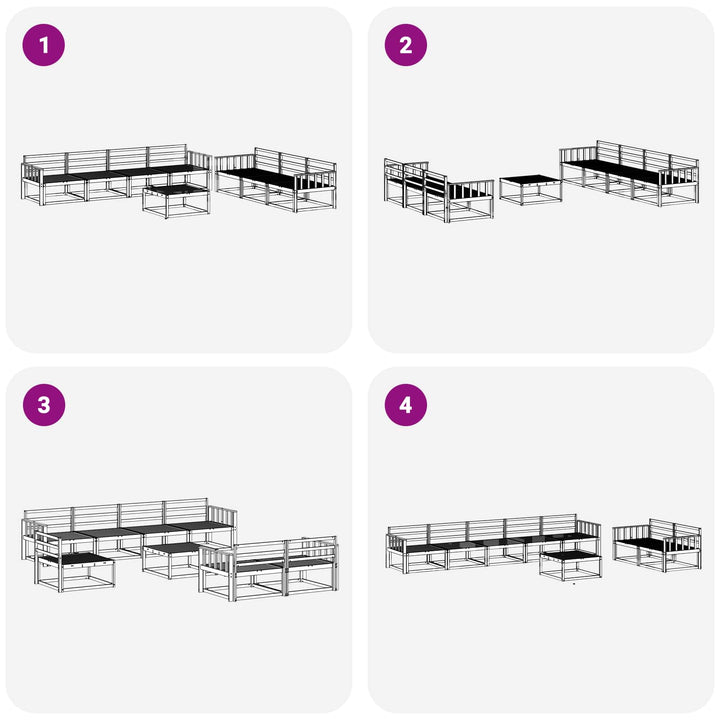 Udendørs sofagruppe 8 pcs Hvid