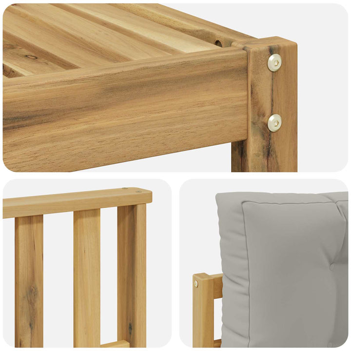 Udendørs sofagruppe 7 stk. Hvid og lysegrå