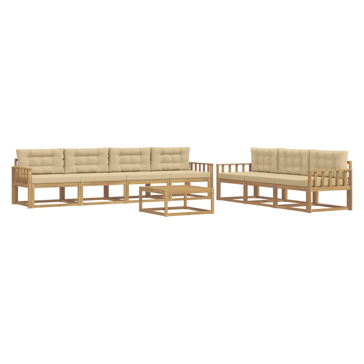 Udendørs sofagruppe 7 stk. Hvid og Beige