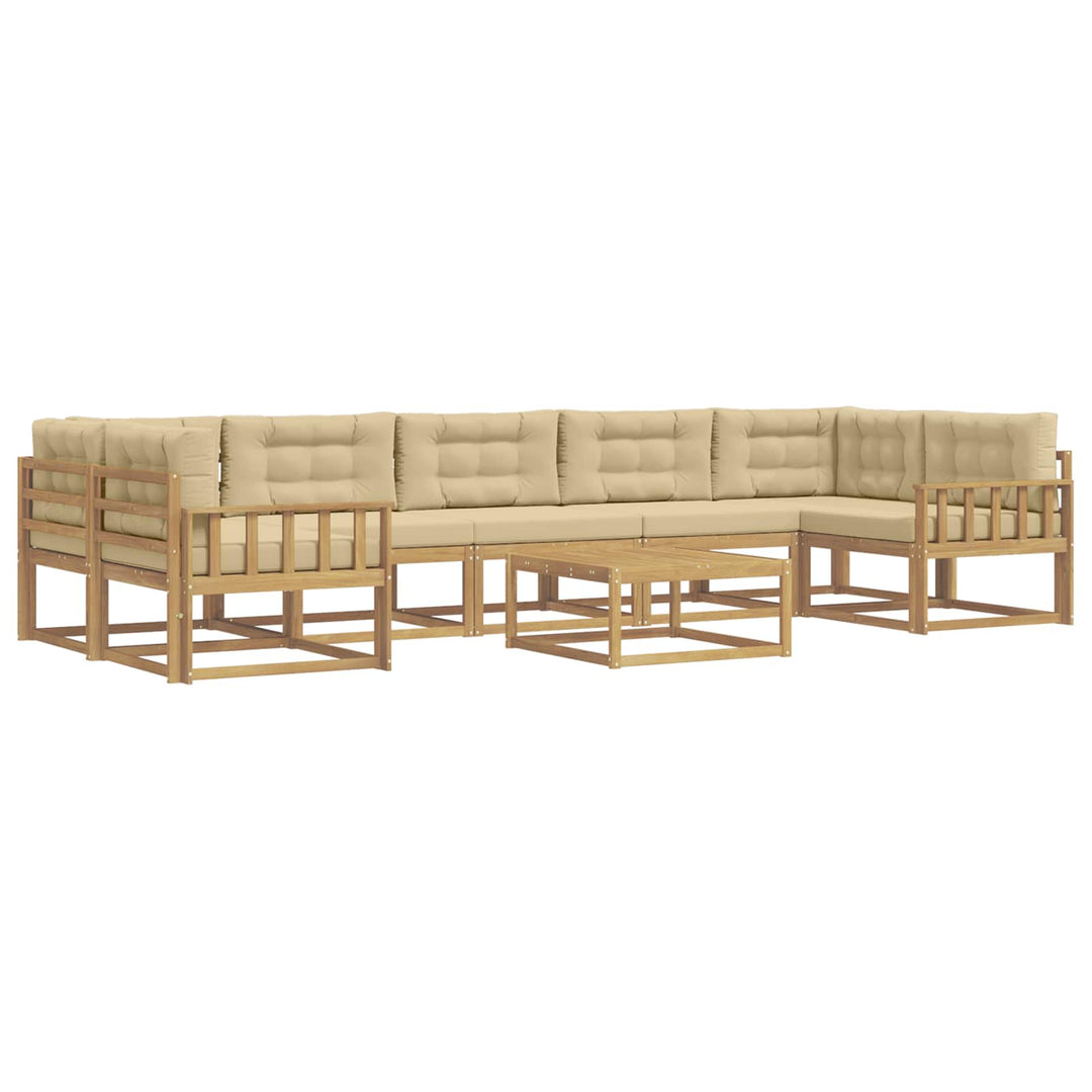 Udendørs sofagruppe 6 stk. Hvid og Beige