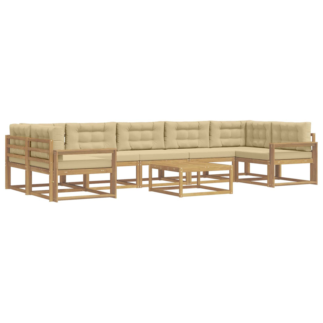 Udendørs sofagruppe 6 stk. Hvid og Beige