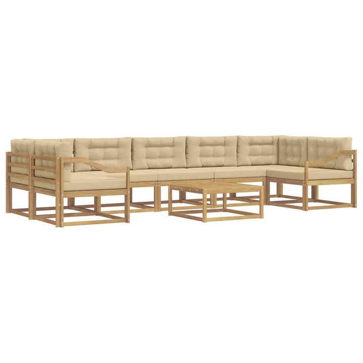 Udendørs sofagruppe 6 stk. Hvid og Beige