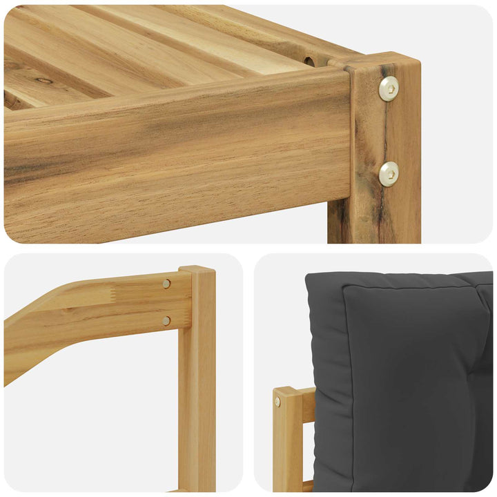 Udendørs sofagruppe 9 stk. Hvid og antracit Polyester