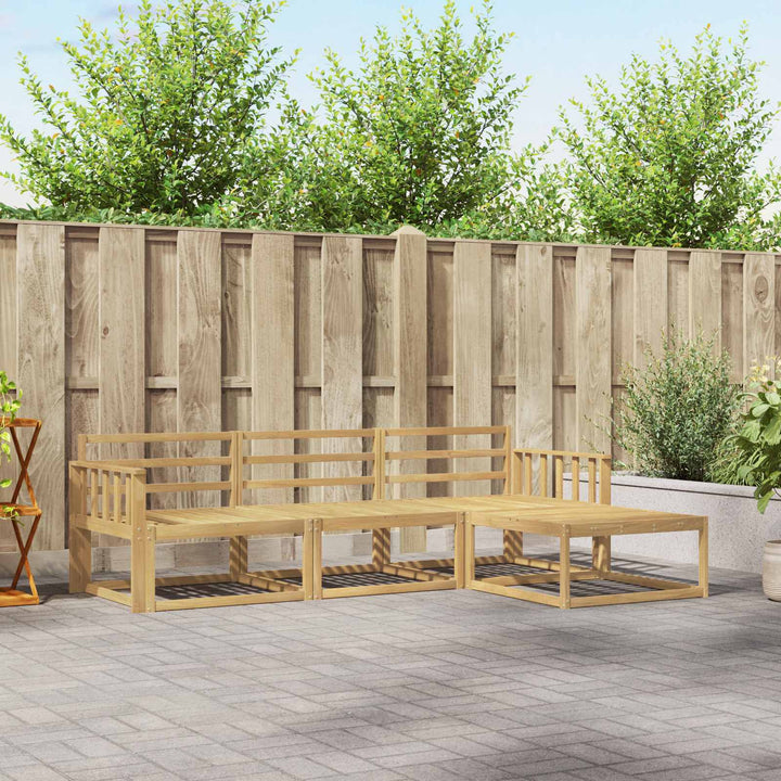 Udendørs sofagruppe 4 pcs Hvid 249,5 x 162,5 x 73 cm