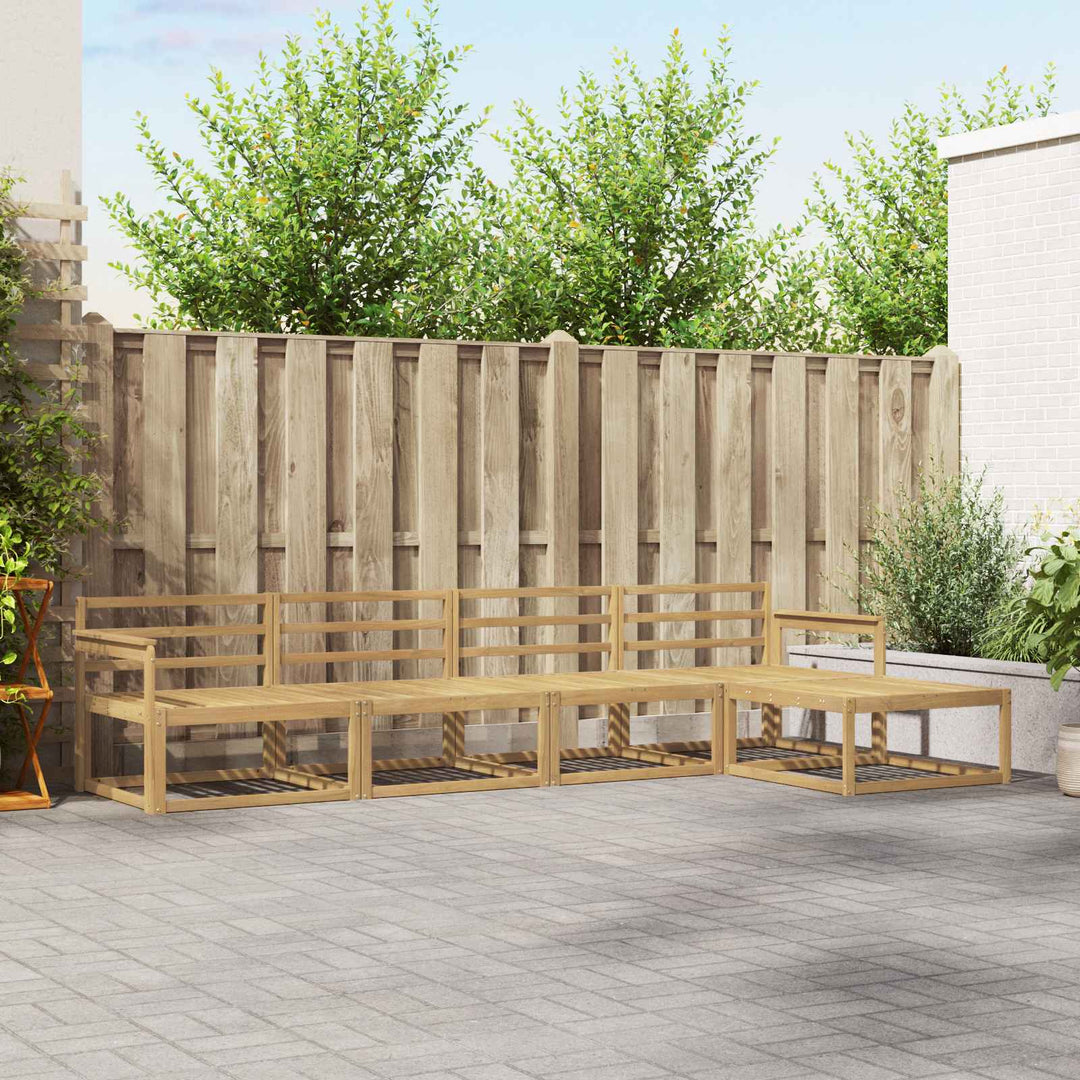 Udendørs sofagruppe 5 pcs Hvid 329 x 162,5 x 73 cm